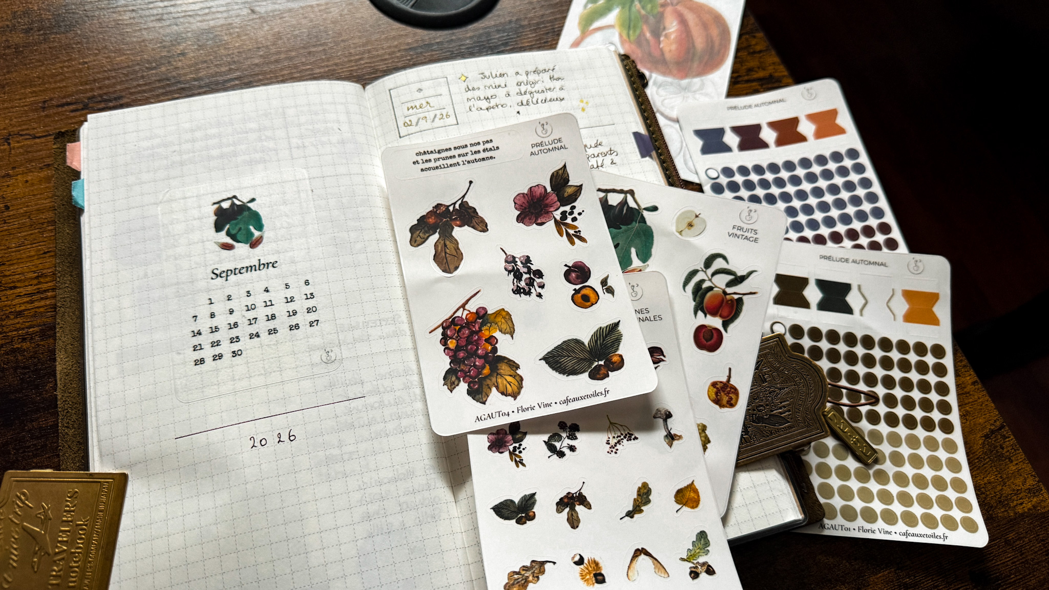Septembre dans mes journaux & aperçu de papeterie automnale